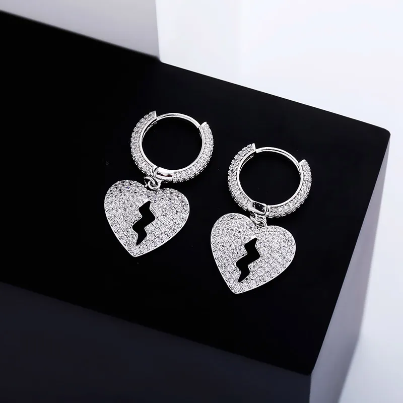 Heart discount earrings men