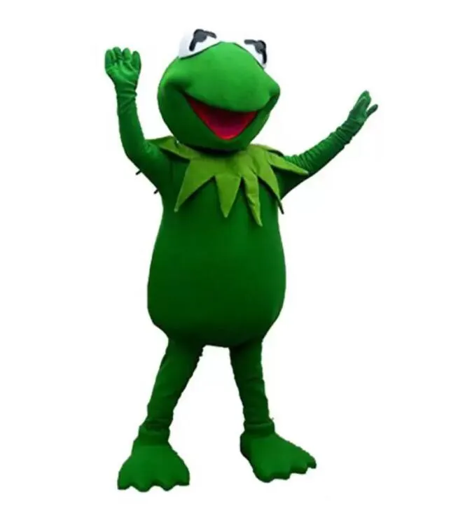 Magasins d'usine Kermit grenouille mascotte Costume noël Halloween dessin animé pour la fête d'anniversaire amusant robe