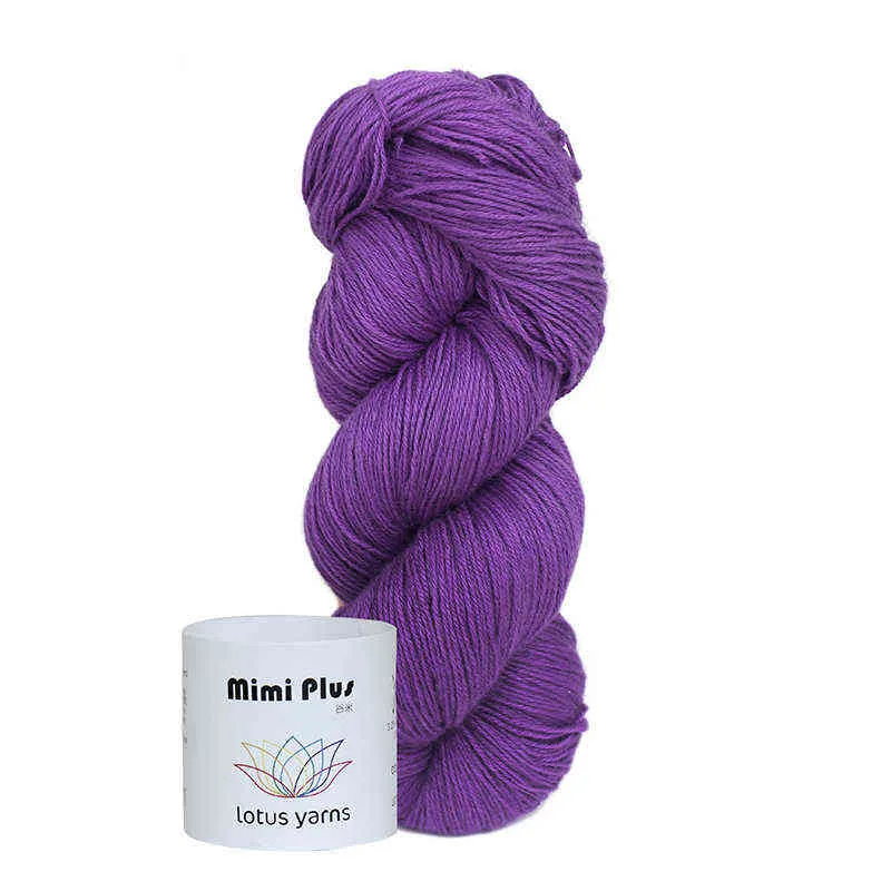 1 PZ 50g Hank Visone Naturale Viscosa Cashmere Lana Misto Filato Bambino Morbido Maglieria A Mano Crochet Mimi Plus Colore 01-33 Y211129