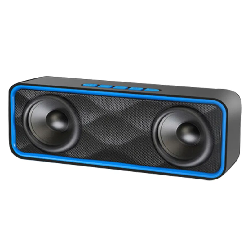 Haut-parleurs portables Bluetooth stéréo domestique double haut-parleur radio rechargeable carte TF connexion audio multifonctionnel téléphone carré ordinateur haut-parleur externe