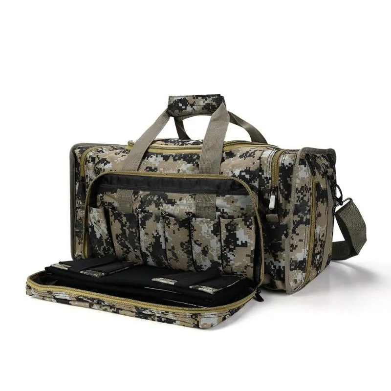 Tactical Gun Range Duffle Bag With Wheels With Lockable Zipper And Heavy Duty Antiskid Feet