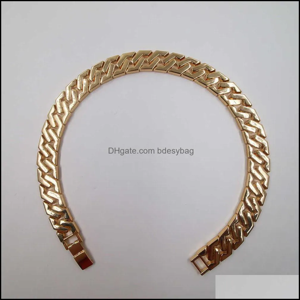 China Brand Elite Jewelry Superior Quality Chunky Gold Plated Men`s Cuban Link Chain Necklace Custom