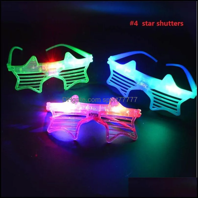 Woman Man Boy Girl Blinking LED Blind Eye Glasses Light Up Flashing Glasses Eye Mask Glow Party Supplies Wedding Decoration