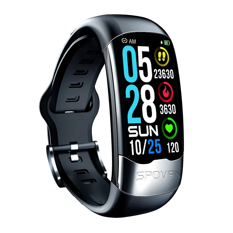 Pulsera inteligente SPOVAN, banda deportiva con rastreador de actividad ECG, presión arterial, frecuencia cardíaca, HRV, reloj de monitoreo del sueño, resistente al agua 2021