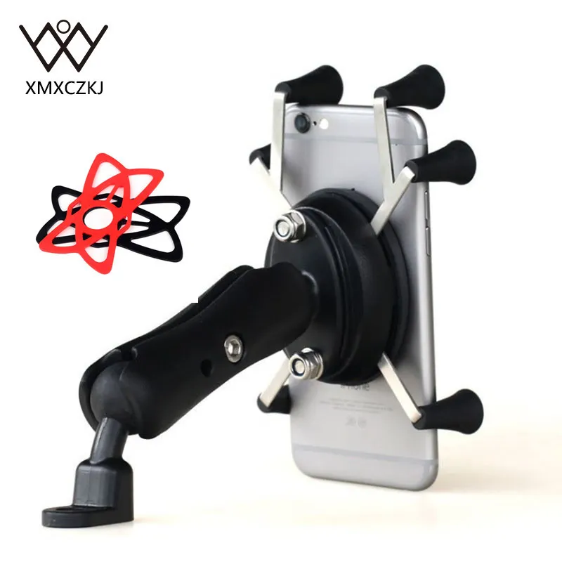 Adjustable Lazy Cell Motorcycle Rear View Mirror Handlebar Mount Stand Support Smart Mobile Phone Moto Holder