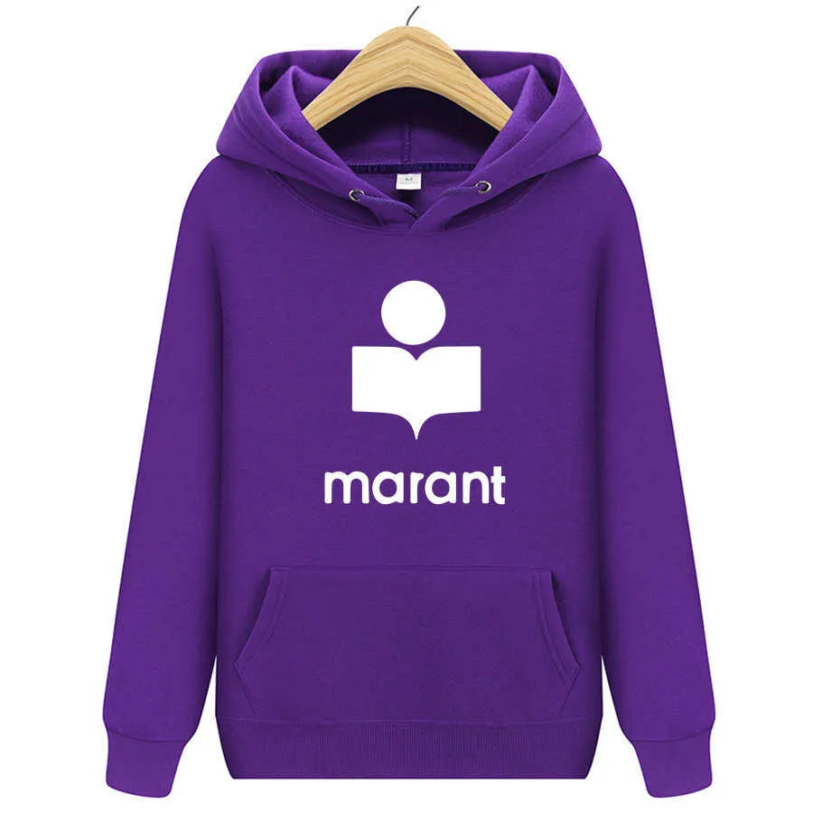 Hoodies للرجال العلامة التجارية Marant Sweatshirts Spring and Autumn Hoodie Disual Sweatshirt Printed Usisex Pullover I6PG