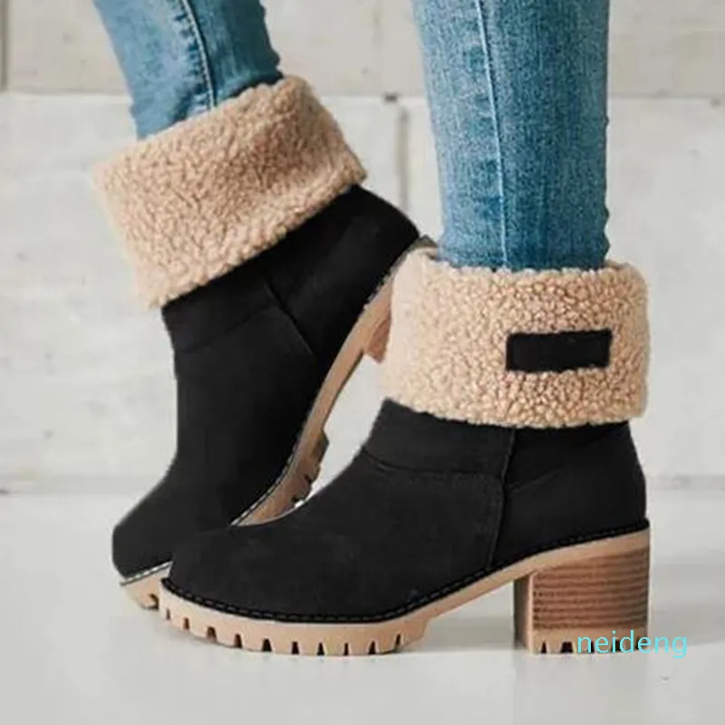 Winter Warm Ankle Snow Booties Martin Australia Boot Lady Boots Cowboy Bottes Chaussons Shoes Women Big Size 35--43 2021