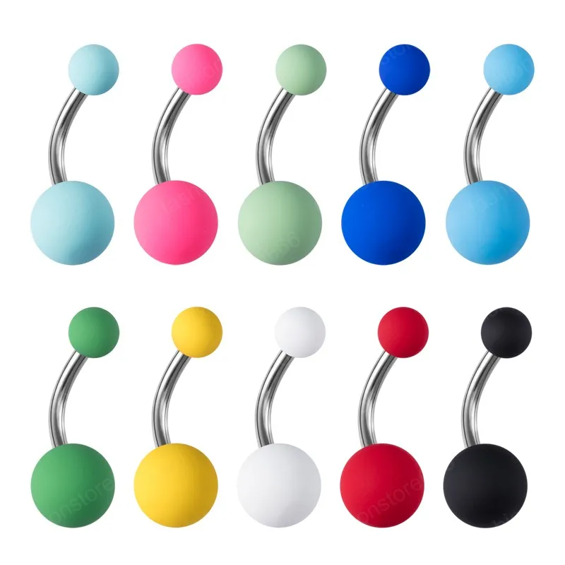 Stainless Steel Colorful Inverse Belly Button Piercing Bar Sexy Body Jewelry For Women From
