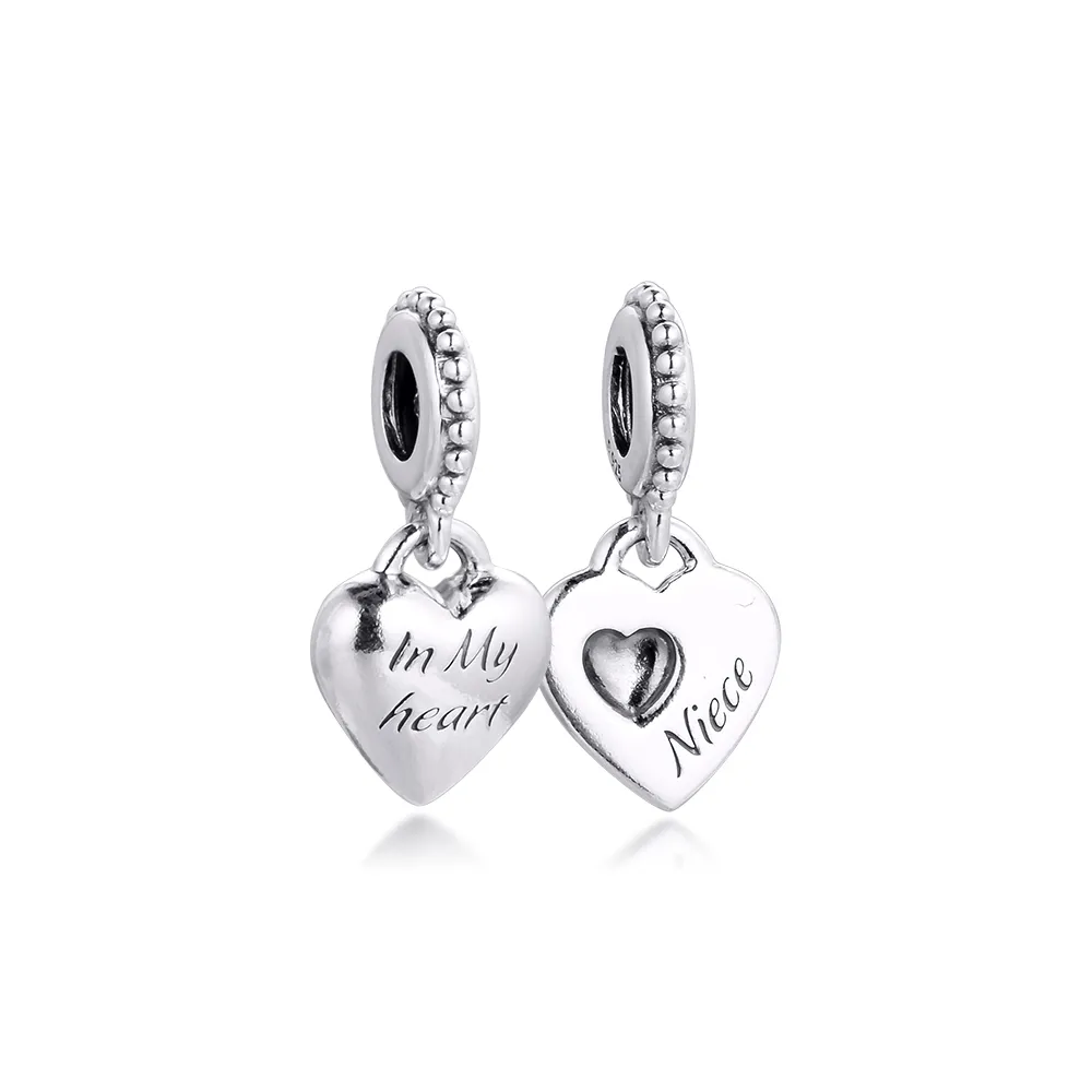 CKK Fit Pandora Pulseiras Tia Casa Split Heart Charms Silver 925 Grânulos Originais para Jóias Fazendo Esterlina DIY Mulheres Q0531