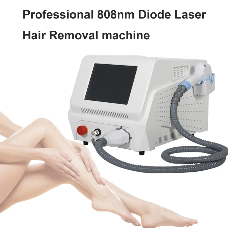 Professionell 808nm diodlaser hårborttagningsmaskin med gyllene våglängd 808 behandla hel ansikte och kropp