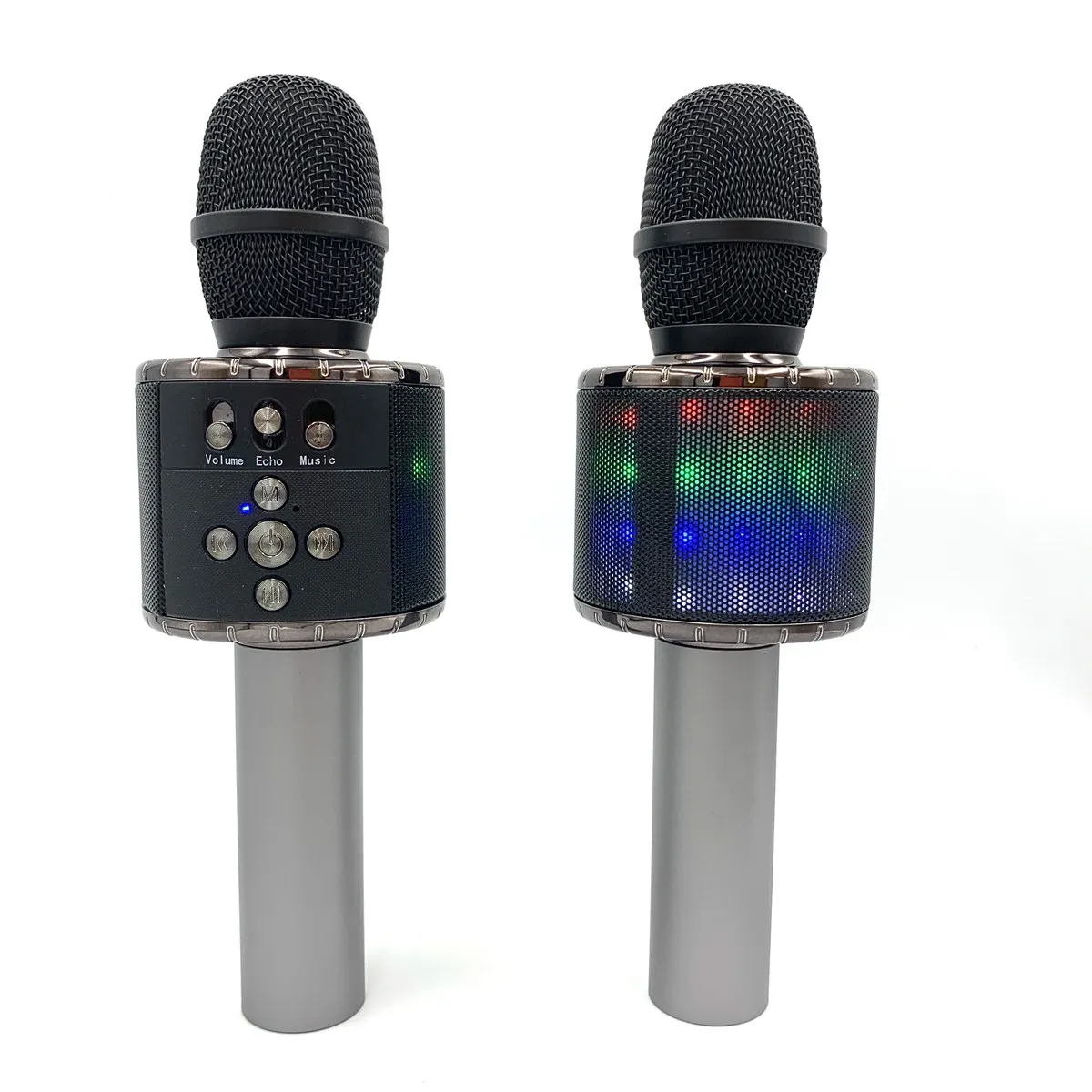 Portable Wireless Karaoke Speaker With LED Lights D18 Handheld