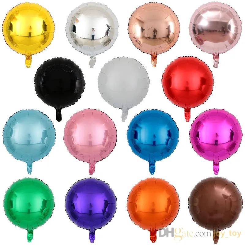 18 inch Multi Color Round Foil Mylar Balloons for birthday party decorations Wedding decorations engagement party celebration holida