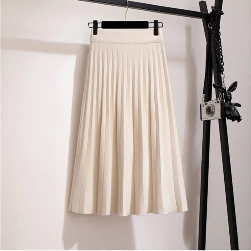 Midi plaid wool skirt for women's autumn and winter in cusual style S034 Midi plaid wool skirt for women's autumn and winter in cusual style S034