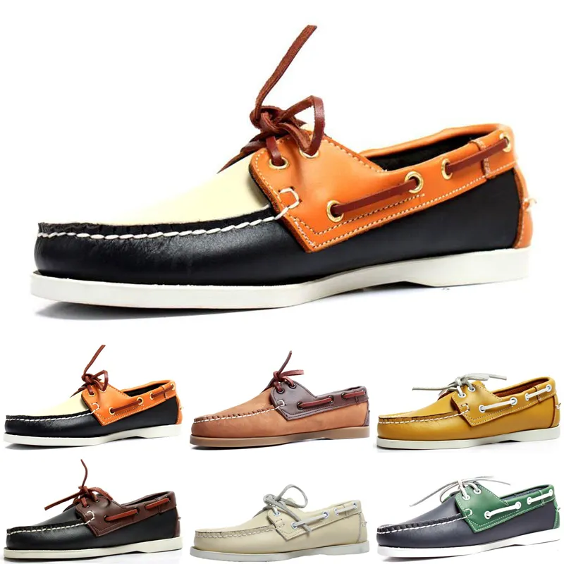 Lüks Erkekler Rahat Ayakkabılar Siyah Loafer'lar Düz Mens Mens Eğitmenler Sneakers Boyutu 36-45 Color46