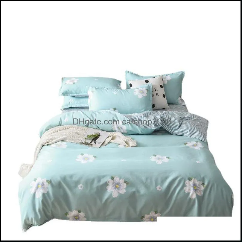 Bedding Sets 2021 Fashion Leopard Cotton Quilt Duvet Cover Set Pillow Shams Bed Sheet Comfortable Winter Thicken Soft