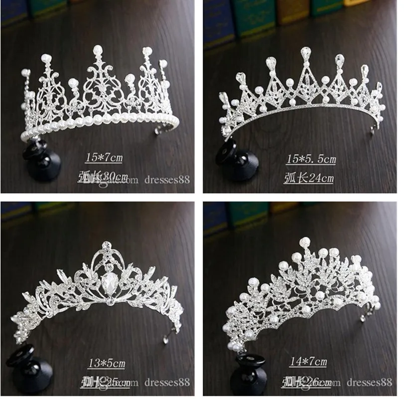 2022 Kryształowe Headpieces Tiaras Korony Ślubne Biżuteria Włosów Hurtownie Moda Dziewczyny Wieczór Prom Party Dresses Akcesoria