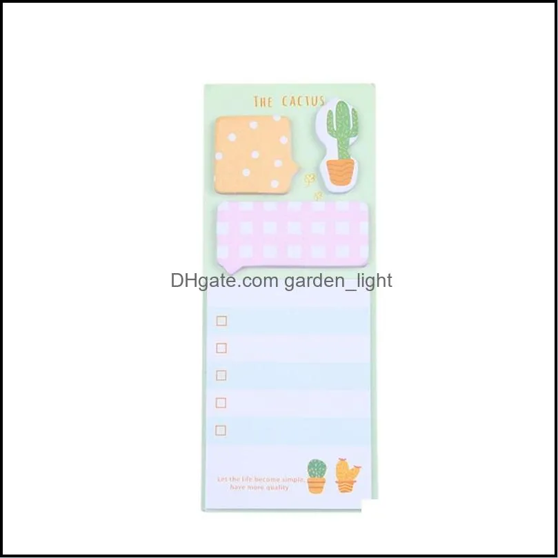 NOVERTY Cactus Cute stickers planner kawaii sticky notes stationery planner stickers memo pad cute papeleria notepad stick1