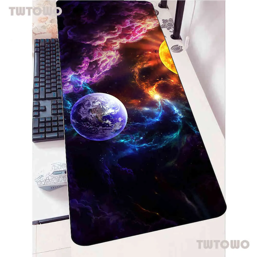 Space Sci Fi Mousepad 900x400x2mm Cloud Gaming Mouse Pad Gamer Mat Computer Desk Padmouse Keyboard Colorful Locrkand Play Mats