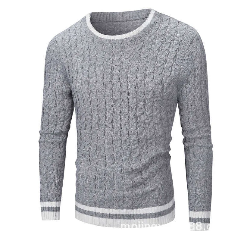 Hommes 2021 Automne Hiver Casual Pull chaud Pulls Hommes Mode Laine Tricot Pull Basic Menswear Jumpers Y0907