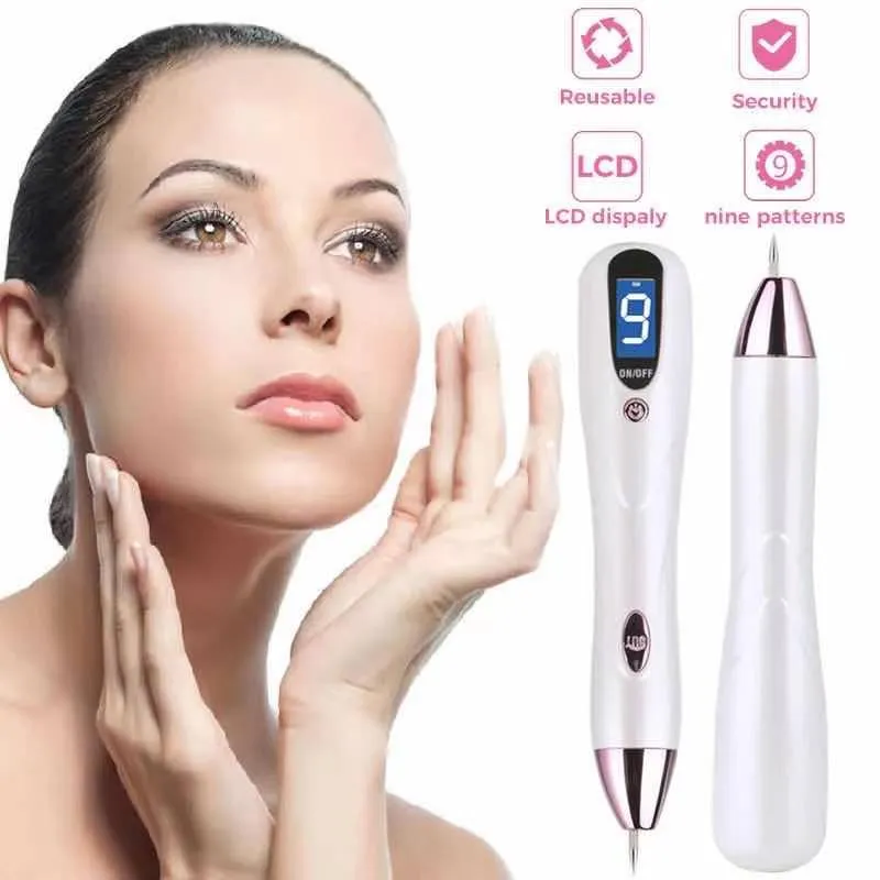 Охлаждающая плазменная ручка Mole Tattoo Freckle Revel Pen LCD Sweep Spot Wart Reovming The Dark Spot Commover Beauty Sceare Tool