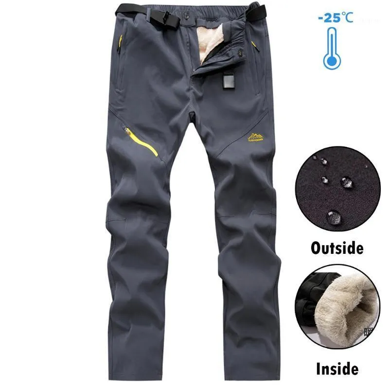 Men Winter Softshell Fleece Outdoor Pants Oversized Removable Liner Trekking Climb Hiking Ski Warm Travel Trousers Male Men's