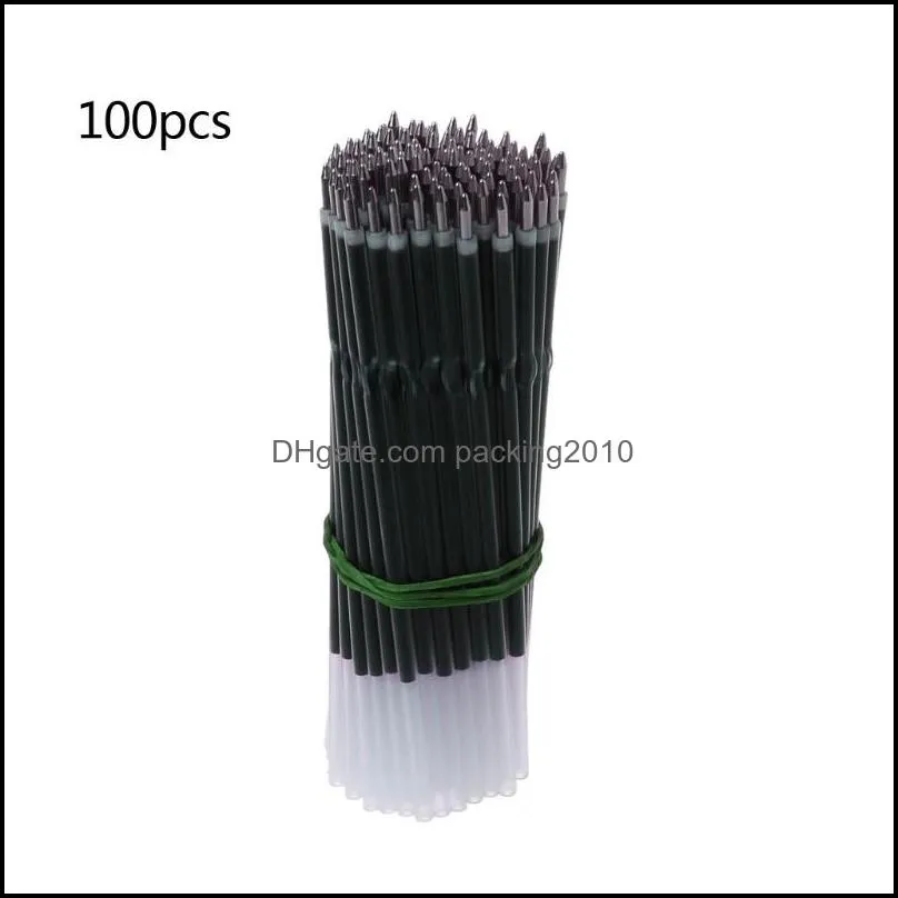 100Pcs 0.7mm Ballpoint Pen Refill Black Blue Red Stationery School Office Supply Q1JC