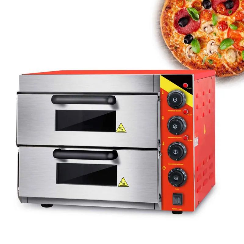 Kök Använd dubbelskikt elektrisk pizza bakugn