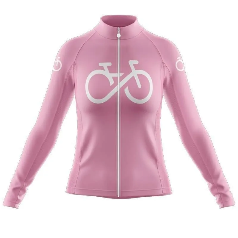 여성용 사이클링 저지 긴 소매 핑크 사이클링 셔츠 탑 마운틴 자전거 의류 Equipaciones 드 Ciclismo Mujer 자전거 옷