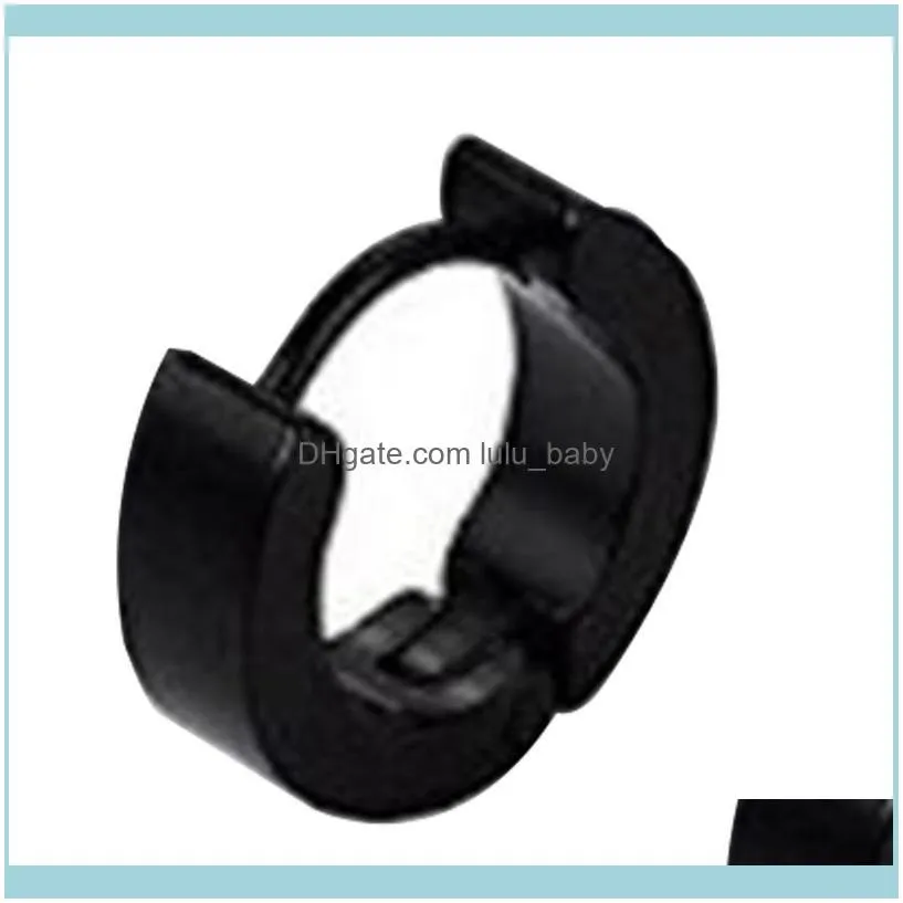 Jewelry1Pcs Sliver Black Colorful Color Cool Simulated Hoop Earrings For Circle Shape Party Jewelry Wholesale Unisex Men Women Gift & Hie Dr