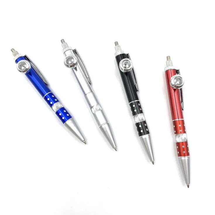 135mm ball pen shaped metal filter Herbal smoking Pipe tobacco Hand cigarette holder Pipes With Write Function Tool Accessories