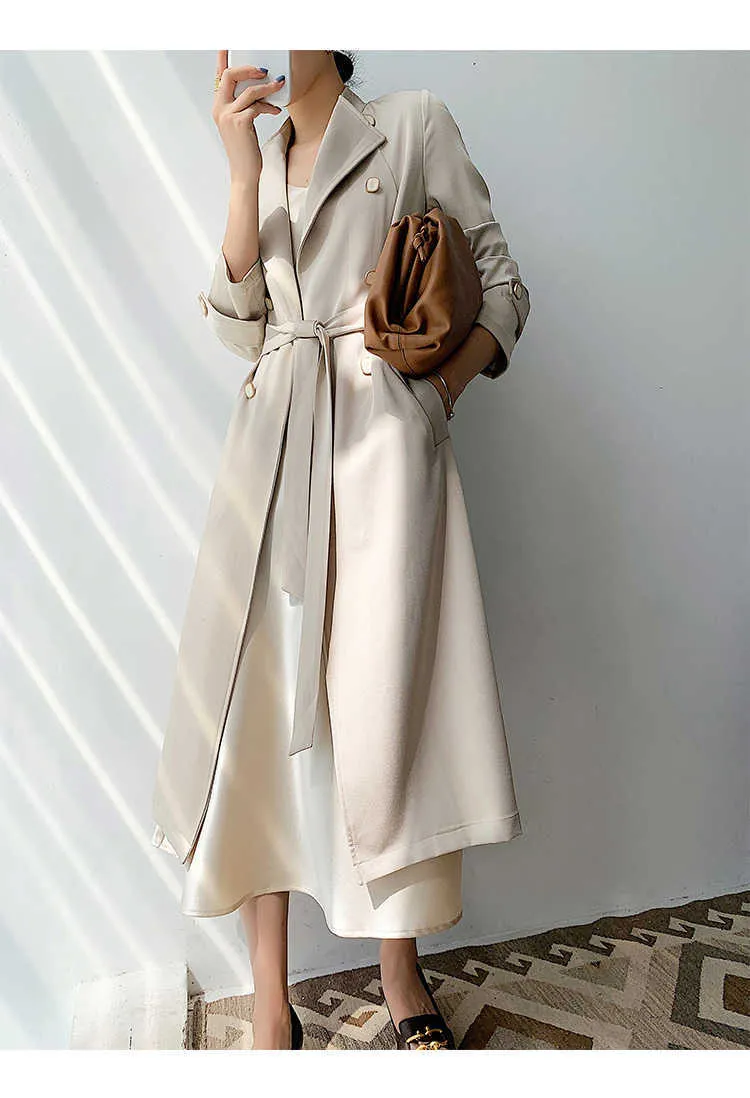 High Quality Primark Trench Coat Womens Kiesza Lyte Beige Satin