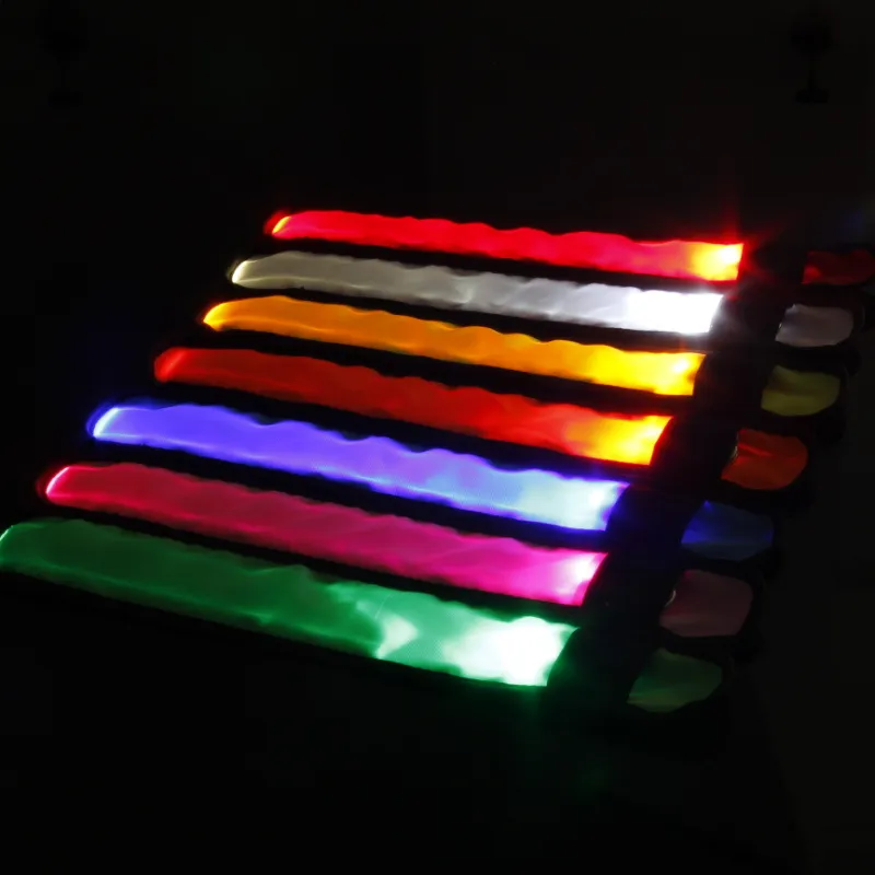 LED Slap Band Bransoletka Glow Opaska Świecące w ciemnych flashujących opaski rosną brontelet Ruunning Gear