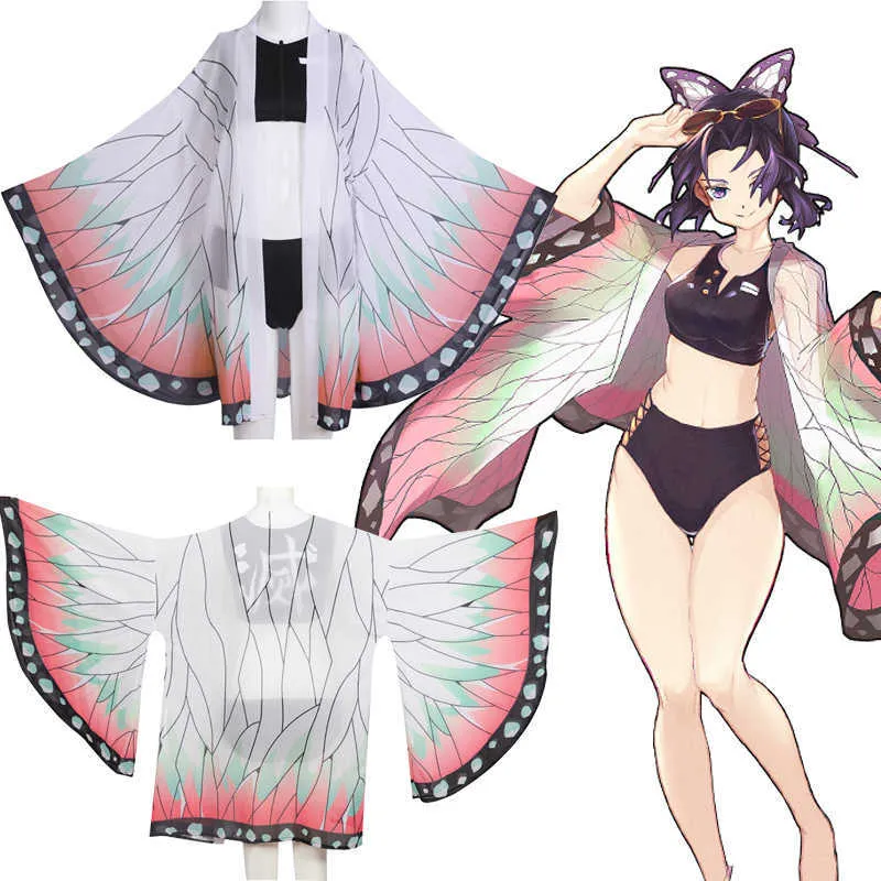 Anime Demon Slayer Swimsuit Kimetsu No Yaiba Cosplay Costume Kochou