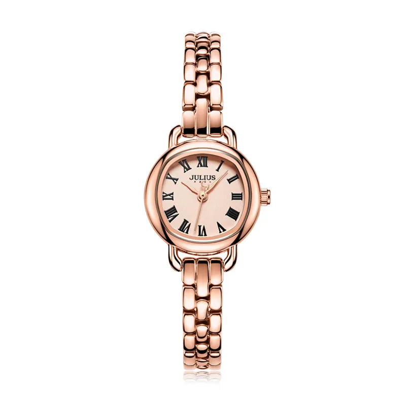 Mulheres relógios ja-1150 relógio de aço inoxidável pulseira pulseira senhoras pulso feminino casual relógio quartzo cadeia julius caixa