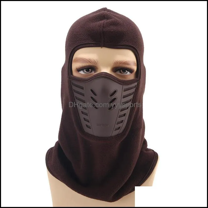 Cycling Caps & Masks Dust-proof Mouth Face Mask Breathable Masked Cold Winter Warm Hat Motocross Ski Respirator Balaclava