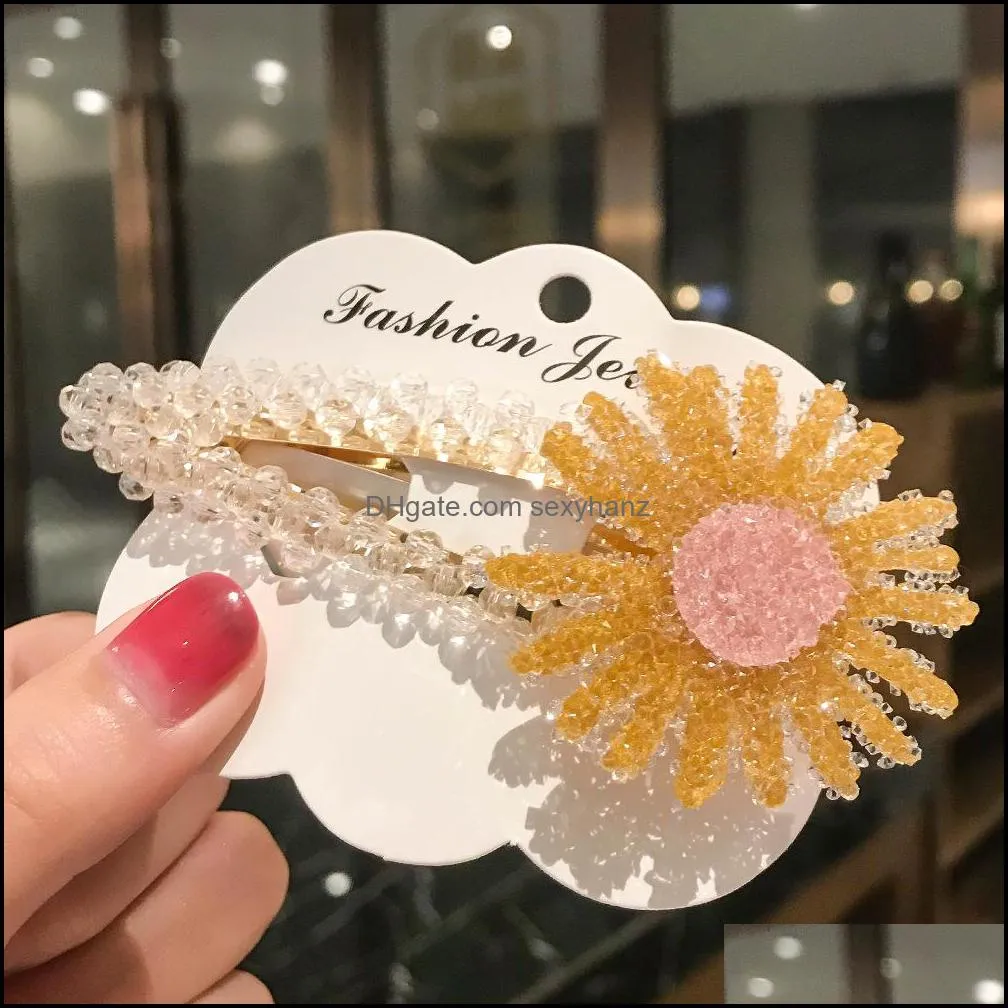 S1441 Hot Fashion Jewelry Sweet Daisy Flower Hairpin Hair Clip BB Hair Clip Bobby Pin Barrette Hairring