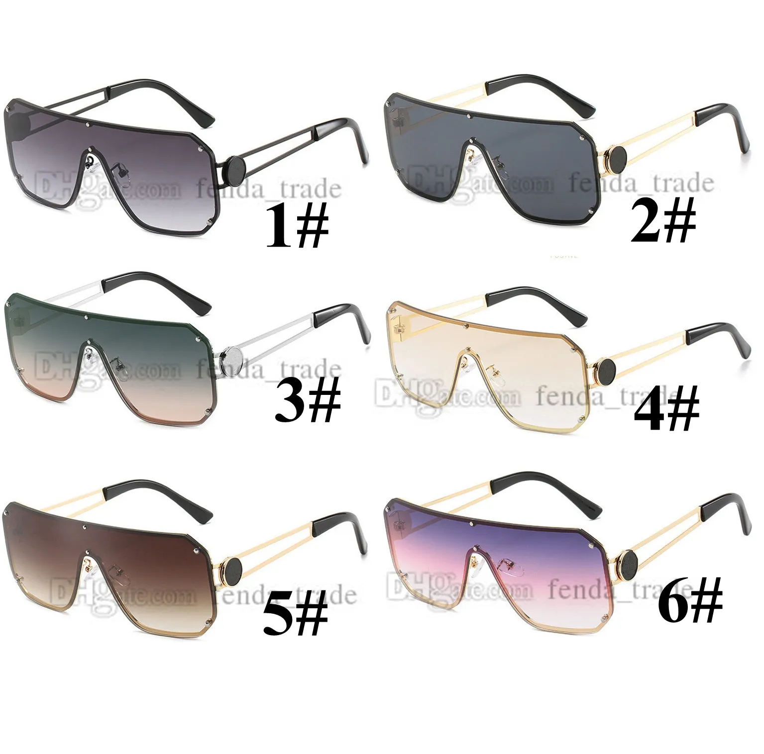 Factory Price New Square Sunglasses Women Big Frame Glasses With Metal Decoration Fashion Ladies Sun Glasses UV400 6 colors 10PCS fast ship