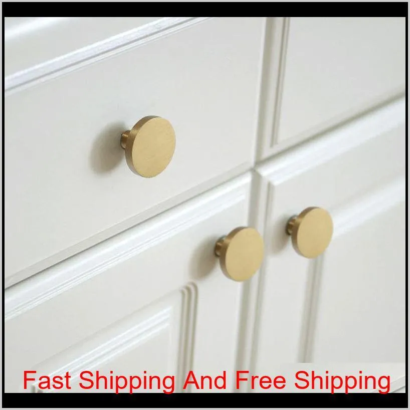 furniture knob solid brass handles for furniture wardrobe cabinet doors kitchen drawer cabinet pull handle with screws