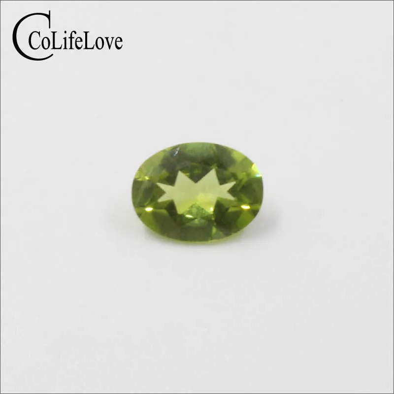 6 mm * 8 mm 1.2ct natural corte oval peridot solto pedras preciosas para joalheria 100% real natural peridot gemstone H1015