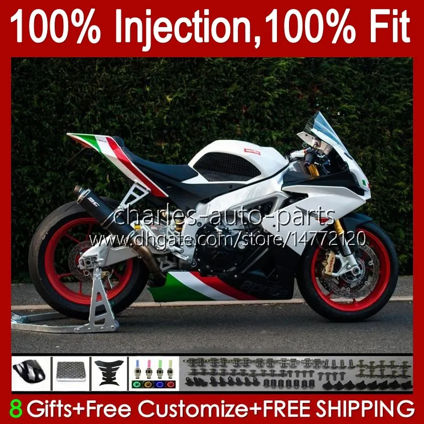 Fairi di iniezione per Aprilia RSV4 RSV-1000 RSV 1000 RSV1000 R RR 09 10 11 12 13 14 15 39No.42 RSV1000RR Green White 2009 2010 2011 2012 2013 2014 Kit RSV1000R 09-15