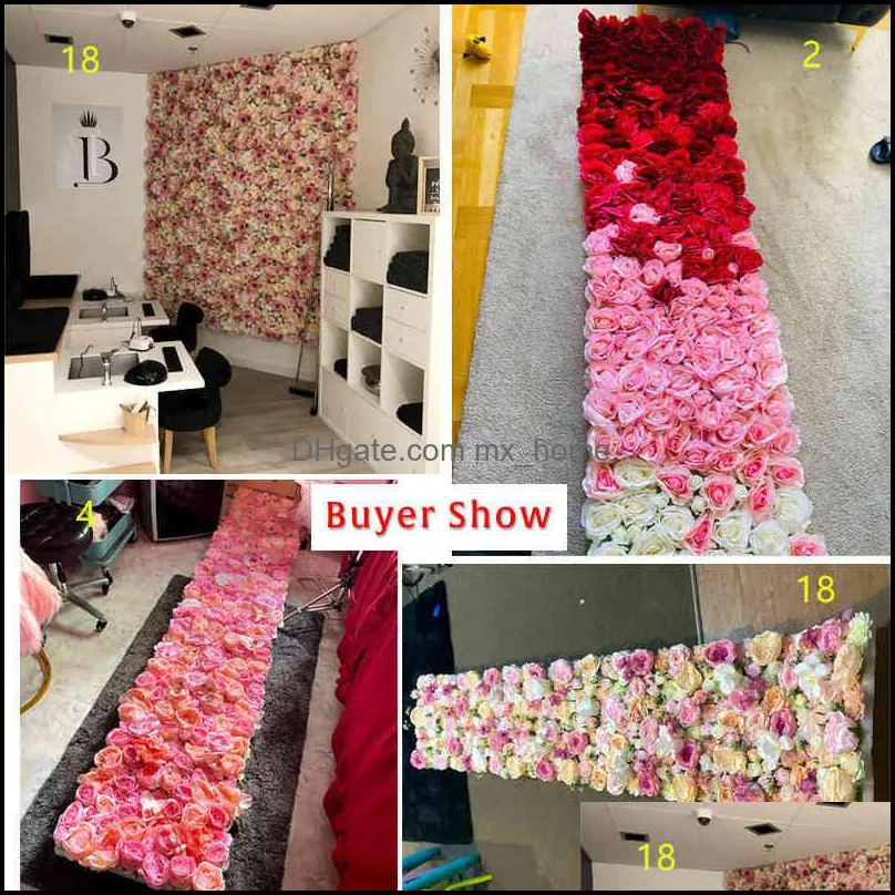 Decorative flower Artificial Flowers Wall Bruiloft Background Arch Decor Piece Plants Etalage Photography Props 0715