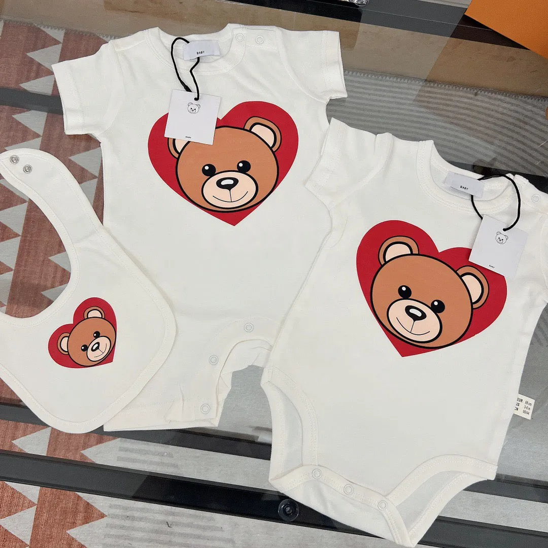 2 stks/set Rompertjes Pasgeboren Baby Meisje Luxe Designer Kostuum Overalls Kleding Jumpsuit Kids Bodysuit voor Baby's Outfit Romper