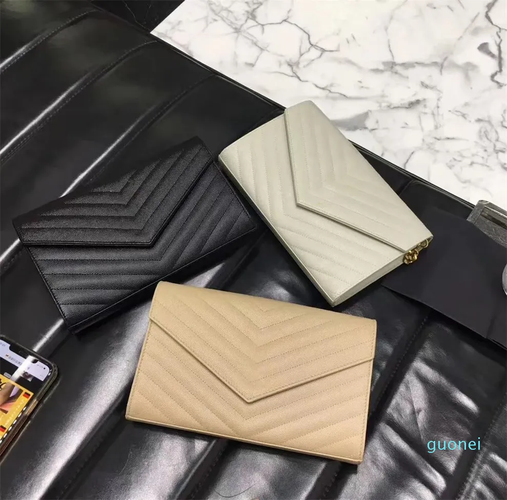 2021女性バッグハンドバッグ財布オリジナルボックス本革高品質女性メッセンジャークロスボディチェーンクラッチバッグ8659