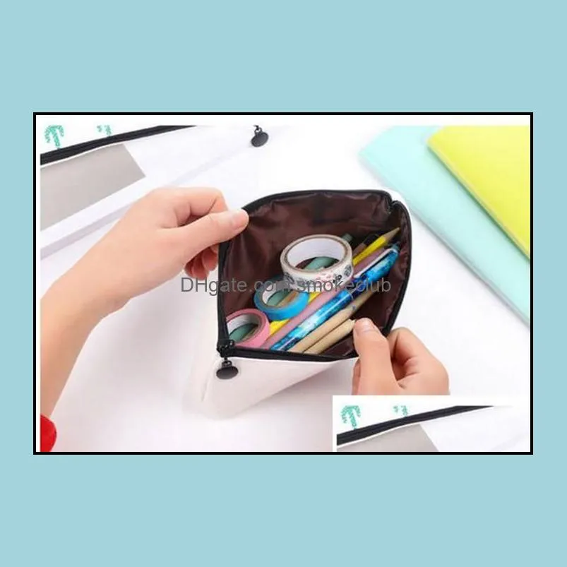 creative cactus Pencil Case Purse canvas Portable Pen Money Wallet stripe zipper Pouch Pocket Keyring Gift Kawaii pencil Bag cute