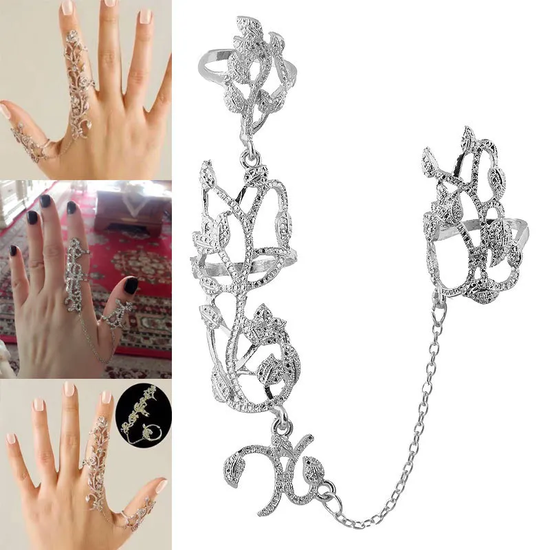 Ювелирные изделия Личности Розы Diamond Finger Кольцо Регулируемые кольца Хорбушка Пальца Певер