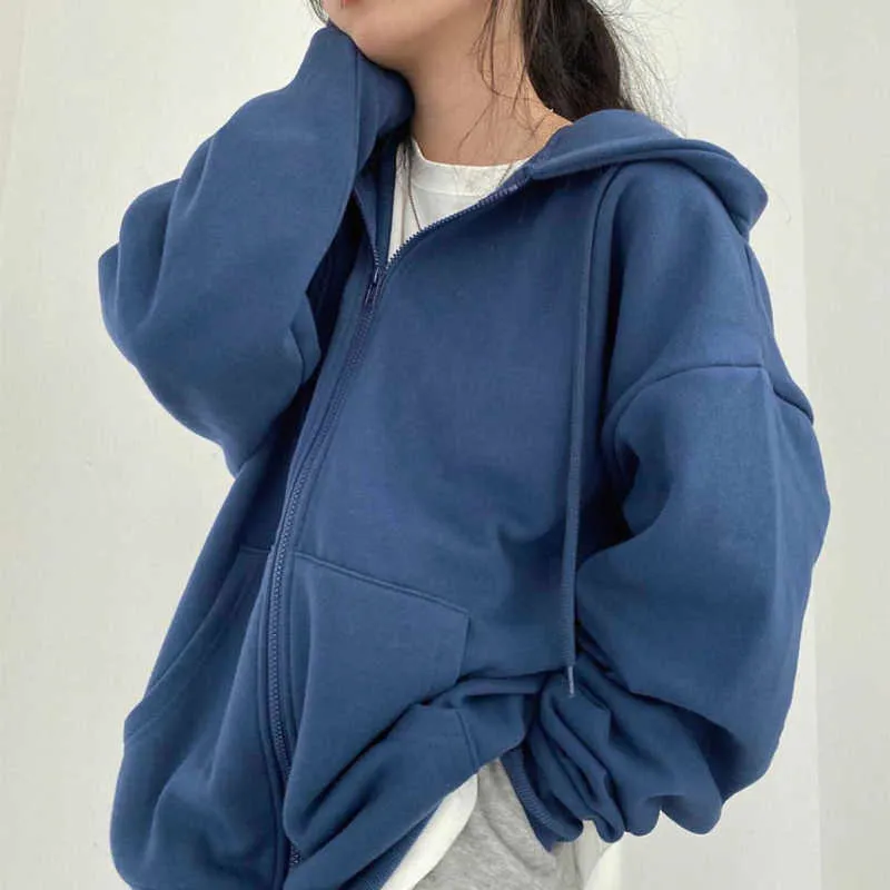 Harajuku Korean Style Oversized Hoodie Women Loose Thin Long Oversized Sweatshirt In Pink With Hood 210927 From Dou05 37.44 DHgate.Com