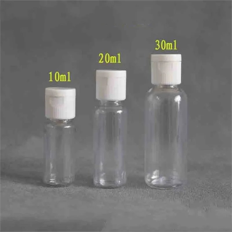 100 PCS 5/10/20/30 ml Reizen Draagbare Lege Plastic Flip Cap Fles Cosmetische Shampoo lotion Vloeibare Sample Fles Dispenser Flesjes 371 V2