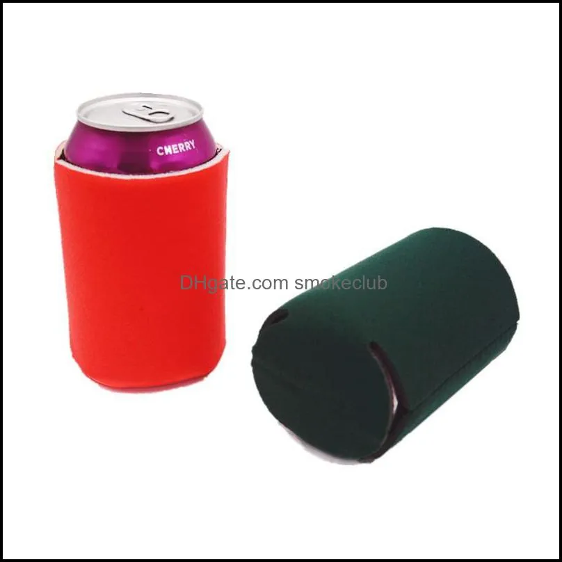 Slim Can Sleeves Neoprene Beverage Coolers With Bottom Beer Cup Cover Case Wedding Decor Leopard Coke Cup Set 330ML 10*13CM RRD7320