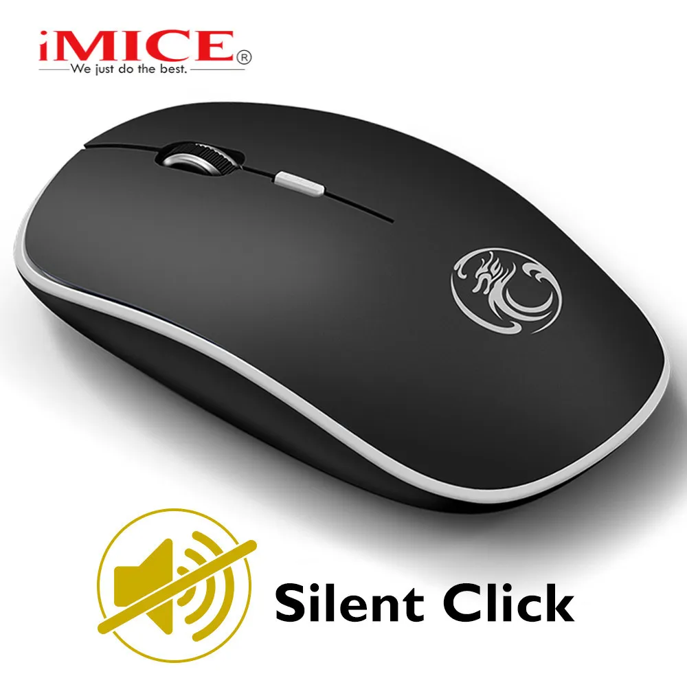 Wireless Computer Ergonomic Silent Mice Mini PC Mause 2.4GHz USB Optical Mouse 1600DPI 4 buttons Laptop