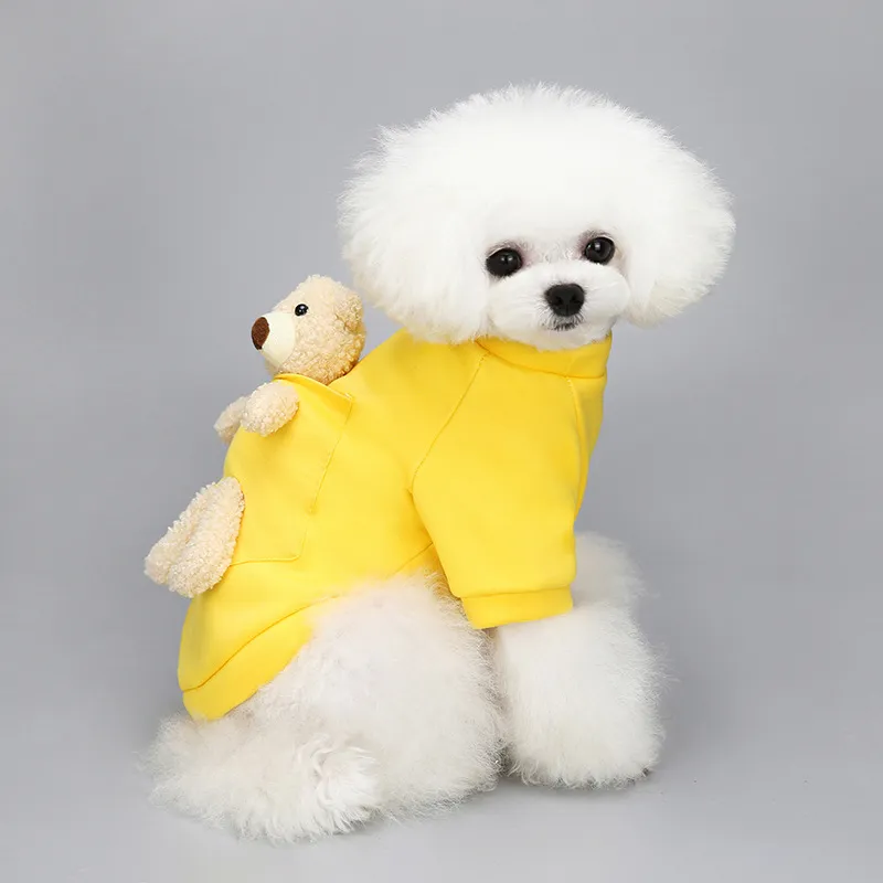 Pocket Bear Abbigliamento per cani Maglione Abbigliamento per cani Peluche invernale per cani di piccola taglia Abbigliamento caldo per animali domestici